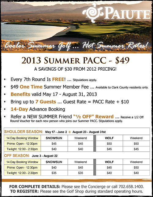 Las Vegas Pauite Summer Special