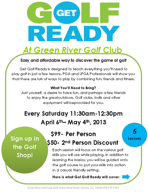 Green River Golf Club Get Golf Ready Spring