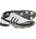 Adidas Mens Powerband 3.0 Golf Shoes (White/Park/Dark Silver Metallic)