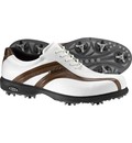Ecco Mens New Classic Premier - White/Cocoa Brown Golf Shoes