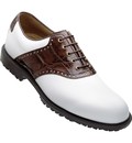 Footjoy Mens Professional Spikeless ( FJ#57042) - White/ Dark Brown Golf Shoes