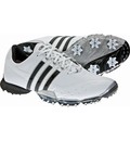 Adidas Mens Powerband 3.0 Golf Shoes (White/White/Black)