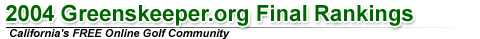 2004 Greenskeeper.org Final Rankings
